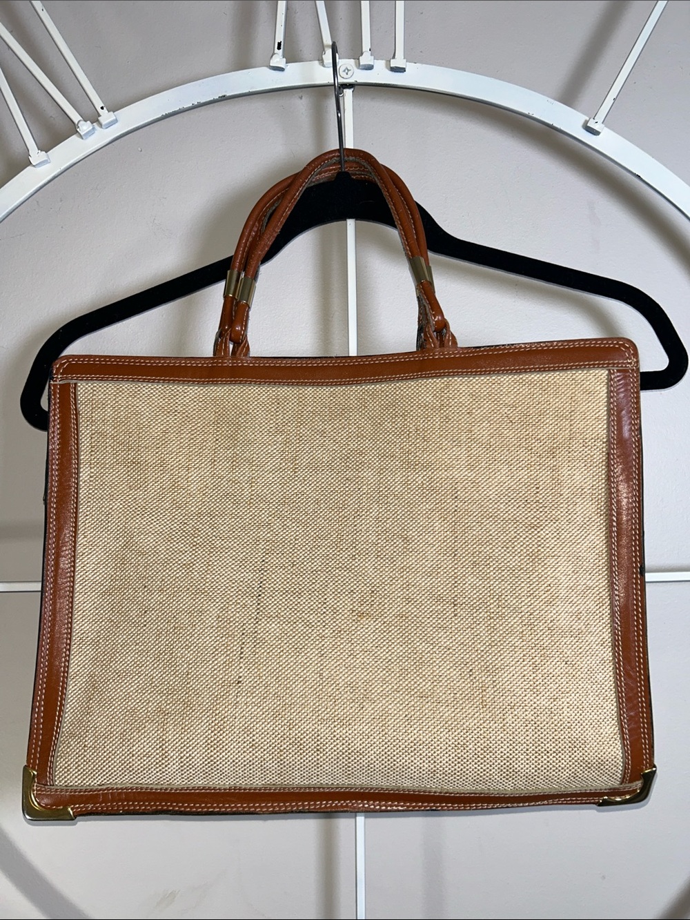 Vintage Bellezza Italian Unisex Slim Business Attaché Briefcase Made in Italy